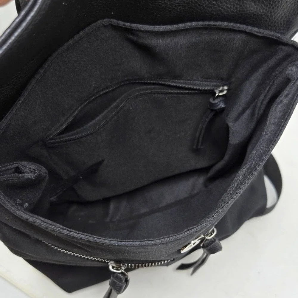 Botkier Women's Black Nylon Mini Backpack Flap Top‎ Travel Casual Bag